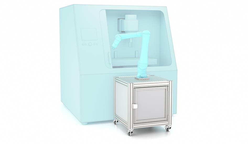 Ilot robotisé avec portes